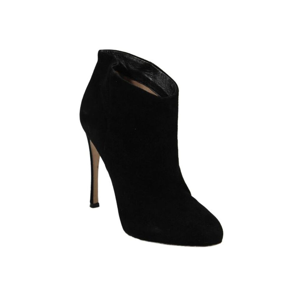 Gianvito Rossi Womens Suede Pull On Stiletto Ankle Boots Black Size 37 7